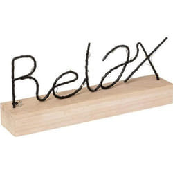 Atmosphera - Décoration lumineuse à poser Mot Relax Noir Lumineux 20 LED