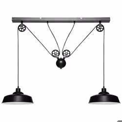 Suspension Métal Ezio Noir H 60 cm - Atmosphera