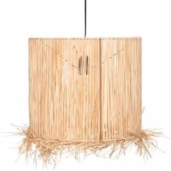 Suspension luminaire en raphia et métal. D 30 x H 36 cm. Ampoule incluse : Non, Douille : E27, Puissance max : 40W, Hauteur a ...