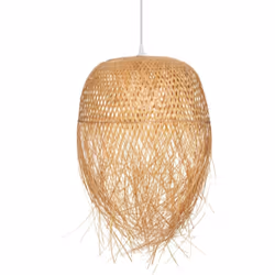 Optez pour les matières naturelles et éclairez votre intérieur avec la suspension "Elis" Atmosphera. Un aspect brut et déstru ...