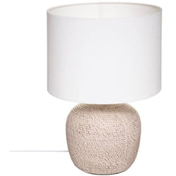 Atmosphera - Lampe Davia céramique blanc H40cm créateur d'intérieur