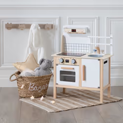 Cuisine en bois - Blanc et bois
