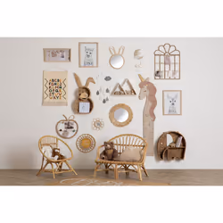 Miroir Lion Rafia
