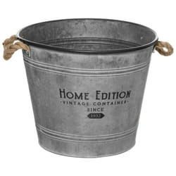 Atmosphera - Pot métal gris 37,5cm créateur d'intérieur