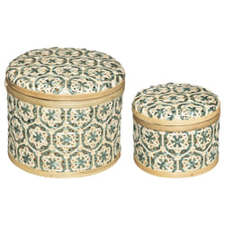 Panier Boite Folk Bleu x 2