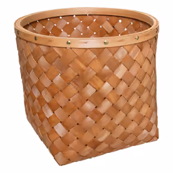 Panier Bois Clair Rond x 5