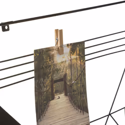 Porte Photo Mural en Métal  Elora  54cm Noir