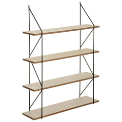 Étagère Mur "Iris" en métal/panneau de bois MDF 60x80cm