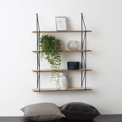 Étagère Mur "Iris" en métal/panneau de bois MDF 60x80cm