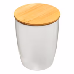 Bocal de Conservation Bambou 15L Blanc & Naturel