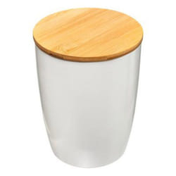 Bocal de Conservation Bambou 15L Blanc & Naturel