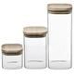 Lot de 3 Bocaux Empilables 24cm Transparent