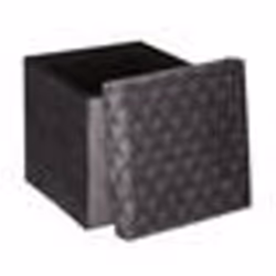 Pouf pliant Liam gris galet en velours - Gris - Atmosphera createur dinterieur