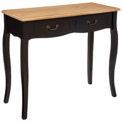 Description générale Découvrez la Console 2 Tiroirs Chrysa Noir de la marque Atmosphera, un meuble élégant et fonctionnel qui ...