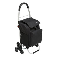 Chariot de Marché 3 Roues Pliable 100cm Noir
