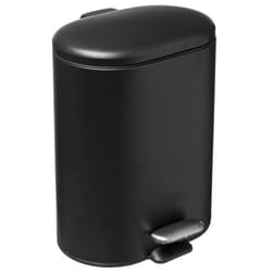 5five - poubelle soft close métal 6l siliflex noir
