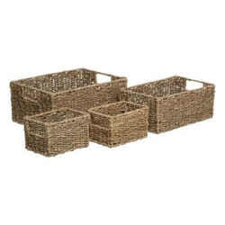 Lot de 4 Paniers Déco Seagrass 32cm Naturel