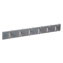 Patère en bois - 6 Têtes - Gris