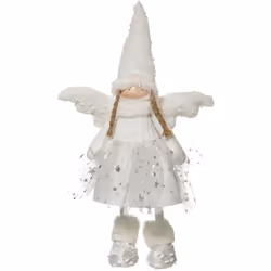Déco de Noël Poupée Ange blanc en jupe étoilée et bonnet H 42 cm - Feeric Christmas (-) Dimensions : L. 24 x P. 14 x H. 42 cm ...