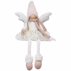 Déco de Noël Poupée Ange rose longues jambes H 56 cm - Feeric Christmas (-) Dimensions :L. 20 x P. 10 x H. 56 cm - Matière :  ...