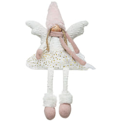 Atmosphera - Déco de Noël Poupée Ange rose longues jambes h 56 cm - Feeric Christmas