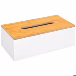 Boîte à Mouchoirs Déco Modern 25cm Blanc