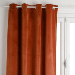 Atmosphera - Rideau occultant velours rose terracotta 140x260cm créateur d'intérieur
