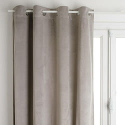 Atmosphera - Rideau occultant velours gris souris 140x260cm créateur d'intérieur