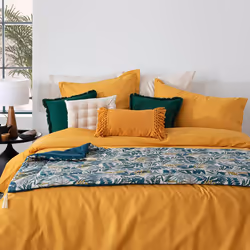 Édredon "Tropik" 80×180cm, beige en velours imprimé
