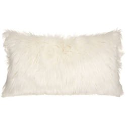 Atmosphera - Coussin rectangulaire Oslo blanc ivoire 35x75cm créateur d'intérieur