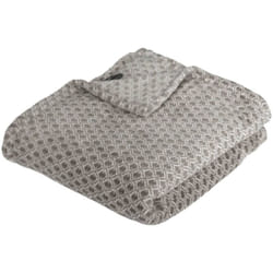 Plaid Otto flanelle gris ardoise 125x150cm - Atmosphera créateur d'intérieur