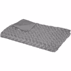 Plaid Gris Ardoise en Fourrure bouclée 120 x 160 cm - Atmosphera (-) Dimensions : L. 160 x l. 120 cm - Matière : Polyester -  ...