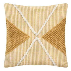 Coussin R.O.W. - plastique recyclé - jaune ocre 45x45 cm - Ocre - Atmosphera createur dinterieur