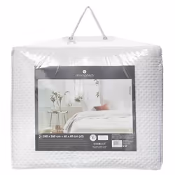 Dessus de Lit & 2 Taies Dolce 240x260cm Ivoire