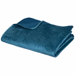 Description générale Ce couvre-lit en velours bleu canard apporte une touche d'élégance et de confort à votre chambre. Sa tex ...