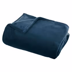 Plaid Doux Uni Flanel 130x180cm Bleu Égéen