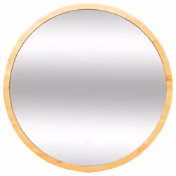 5five - miroir rond à led 57cm bambou