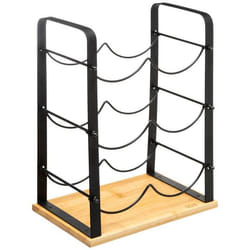 Range-Bouteilles 6 Compartiments Nera 38cm Noir