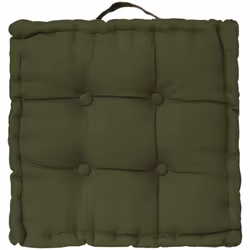 Coussin de sol vert kaki 40x40cm - Atmosphera créateur d'intérieur