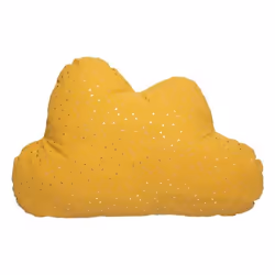 Coussin enfant Berlingot nuage - coton - jaune ocre - 45x28 cm - Ocre - Atmosphera createur dinterieur