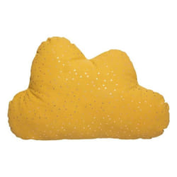 Coussin enfant Berlingot nuage - coton - jaune ocre - 45x28 cm - Ocre - Atmosphera createur dinterieur
