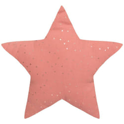 Coussin enfant Berlingot étoile rose terracotta 40x40cm - Atmosphera créateur d'intérieur