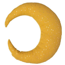 Coussin enfant Berlingot lune - coton - jaune ocre - 32x28 cm - Ocre - Atmosphera createur dinterieur