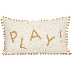 Coussin décoratif avec inscription, polyester, 30 x 50 cm