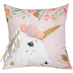 Atmosphera - Coussin Licorne Rubans Rose