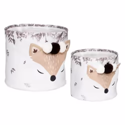 Lot de 2 bacs de rangement Renard Atmosphera Ce lot de 2 paniers de rangement mignon et rigolo qui deviendra rapidement un ac ...