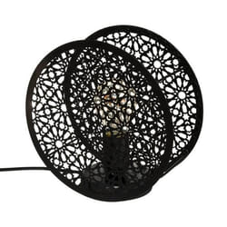 Lampe à Poser Ronde Lonzo 22cm Noir