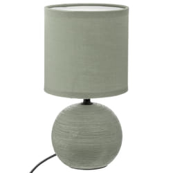 Lampe à Poser Céramique  Boule  25cm Vert Kaki