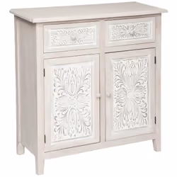 Description générale Découvrez ce buffet élégant à 2 portes, parfait pour le rangement de votre vaisselle. Avec ses motifs fl ...
