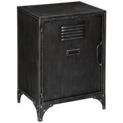 Table de chevet Sevin métal gris H58cm - Atmosphera créateur d'intérieur